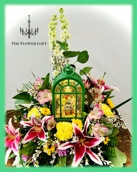 Spring Lantern Floral Arrangement From The Flower Loft, your florist in Wilmington, IL